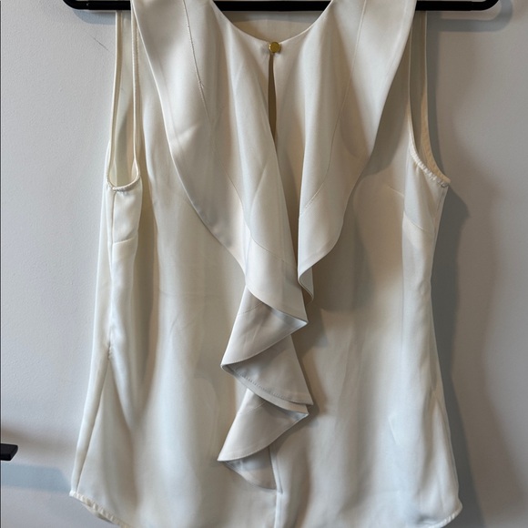 H&M Cream Ruffle Front Blouse - Picture 3 of 7